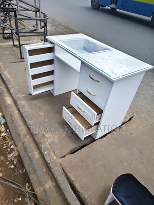Meza ya Kucha yenye Kioo na Droo