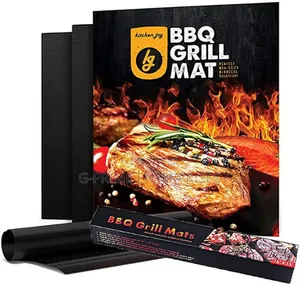 BBQ Grill Mat - Inaweza Kutumiwa Tena na Haishiki Chakula