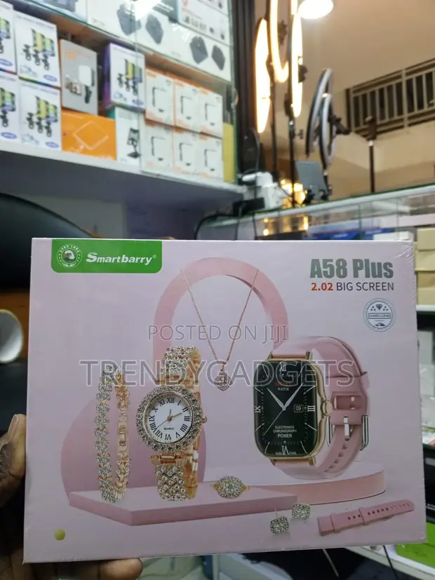Smartbarry A58 Plus Fitness Smartwatch & Jewelry Set - 1