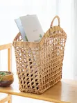Large Eco-Friendly Handwoven Water Hyacinth Storage Basket - 3