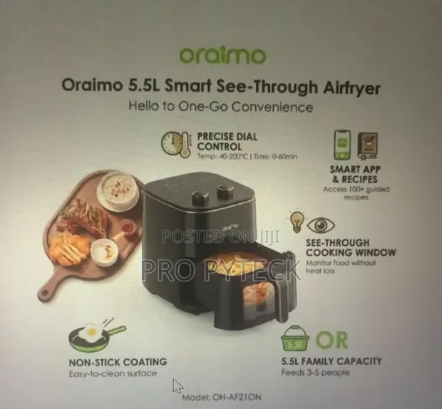 Oraimo 1500W Visible Smart Air Fryer - 1