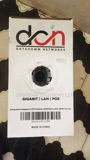 Datacomm 305m Outdoor U/UTP Cat6 Network Cable (Black)