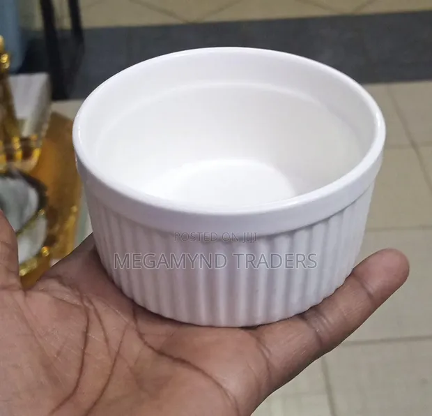 White Ceramic Ramekin Bowl - 1