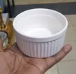 White Ceramic Ramekin Bowl - 1