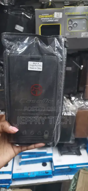 Kifaa cha Mkoba wa Ngozi Nyeusi kwa Google Pixel 8 Pro