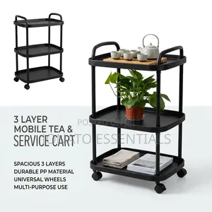 Trolley ya Uhifadhi ya Magurudumu ya Tabaka 3 na Magurudumu
