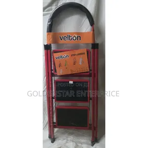 Velton Red 3-Step Step Ladder