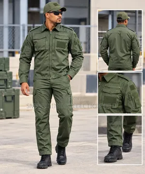 Two-Piece Tactical Combat Jacket and Cargo Pants Set
