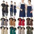 Apron Nzito ya Chef ya Canvas na Mifuko & Mikanda ya Ngozi - 1