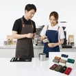 Apron Nzito ya Chef ya Canvas na Mifuko & Mikanda ya Ngozi - 2