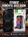 Syinix Bass Boom Speaker SYNDJ280TWD 8" 800W PMPO - New - 1