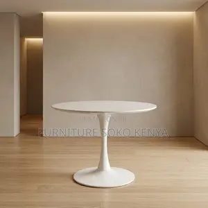Round White Tulip Coffee Table
