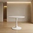 Round White Tulip Coffee Table - 1