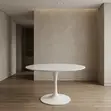 Round White Tulip Coffee Table - 3