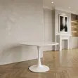 Round White Tulip Coffee Table - 5