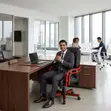 Executive High Leather Office Chair - Brown - 3