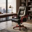 Executive High Leather Office Chair - Brown - 5
