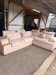 Brand New L-Shape Sofa with Footrest - 6 Seater - Gray - 2