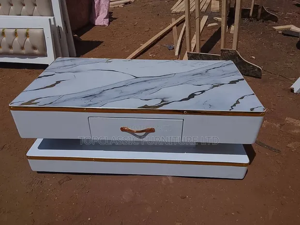 Brand New White Marble Coffee Table - 1