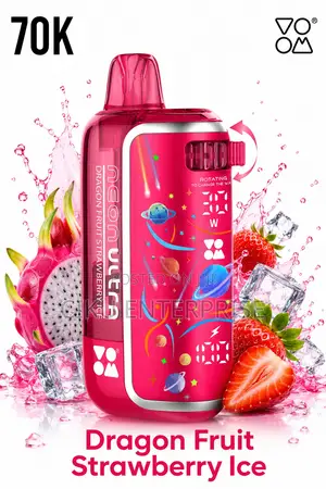 Dragon Fruit Voom Ultra Neon 70,000 Puffs Rechargeable Vape