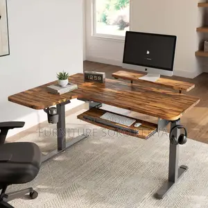 1.4m L-Shaped Adjustable Computer Desk