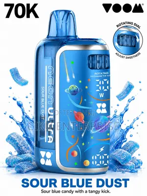 Sour Blue Dust Ultra Neon 70,000 Puffs Rechargeable Disposable Vape