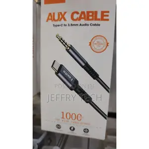 Faxite USB-C hadi 3.5mm Cable ya Sauti - Nyeusi