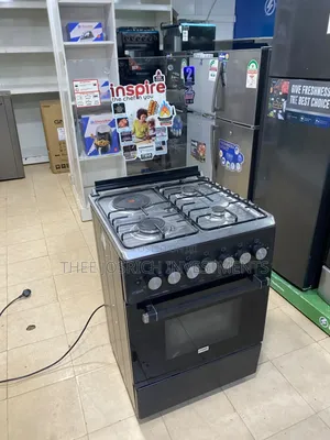 Mika 60x60cm Nyeusi ya Kusimama na Oven ya Umeme