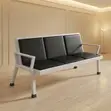 Three Seater Padded Upholstered Office Bench - 1