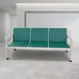 Three Seater Padded Upholstered Office Bench - 5