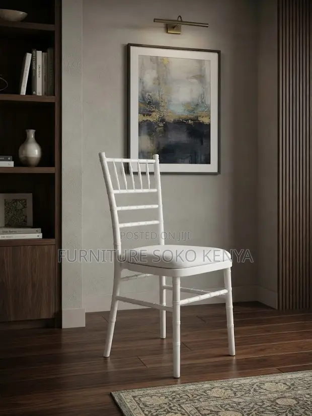 Ergonomic High Back Home Events White Chair - 1