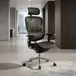 High Orthopedic Office Chair with Footrest - Black - 5