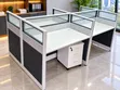 Modern Office Workstation Cubicles with Drawer Cabinet - 1