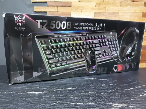 TZ5008 5-in-1 RGB Gaming Combo Set - Black - 1