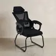 High Backrest Office Chair with Fixed Armrest - 5