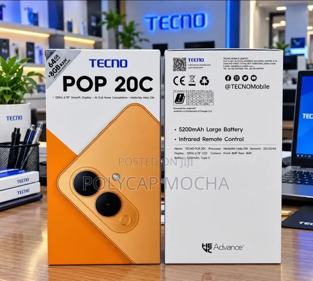 New Tecno Pop 20 64GB Black - 1