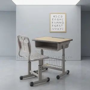 Seti ya Kiti cha Dawati cha Watoto Kinachoreclining na Droo ya Vitabu