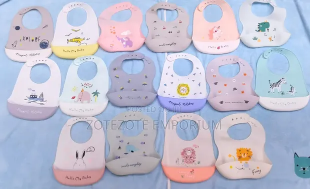 Silicone Baby Bib with Food Catcher - 1