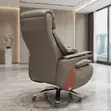 Executive CEO Heavy Leather Office Chair - Brown - 3