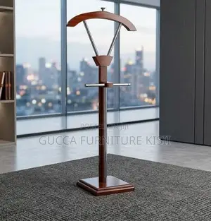 Executive Mahogany Coat Hanger with Square Base