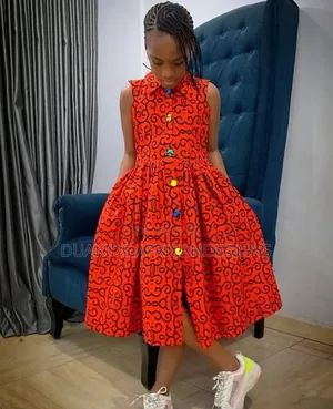 Duakids Mavazi ya Rangi ya Kitenge