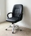 Medium Back Black Executive Leather Desk Chair - 3
