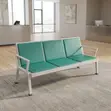 Kiti cha Mapokezi cha Ngozi cha 3-Seater Kijani - 5