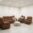 7-Seater Leather Reclining Couch - 3
