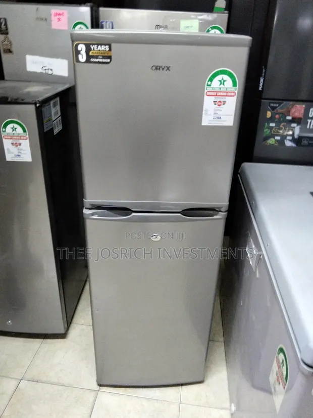 Mika 138L Double Door Refrigerator Oryx ORDDC2138SS - 1