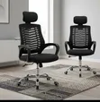 Headrest Office Chair - Black - 3