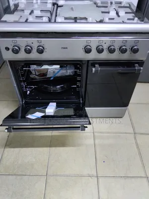 Jiko la Mika 90x60cm Likiwa na Gesi 4 + Plate Moja ya Umeme na Oven