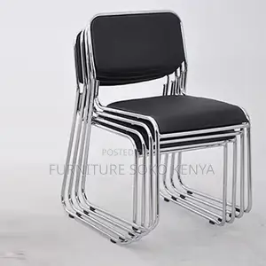 Kiti cha Wageni cha Kisasa Kinachoweza Kuwekwa Juu - Nyeusi