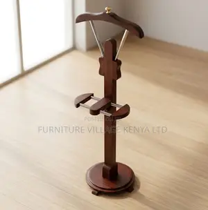 Mahogany Wooden CEO Office Coat Hanger Stand