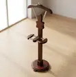 Mahogany Wooden CEO Office Coat Hanger Stand - 3